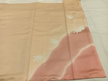 平和屋着物●訪問着　草花文　暈し染め　金彩　正絹　逸品　AABH5002fy