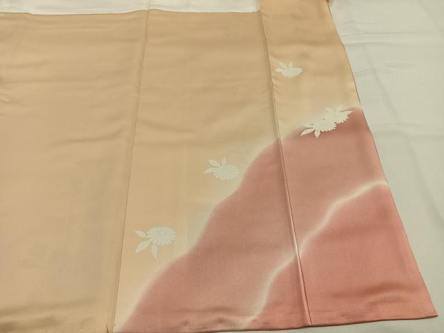 平和屋着物●訪問着　草花文　暈し染め　金彩　正絹　逸品　AABH5002fy