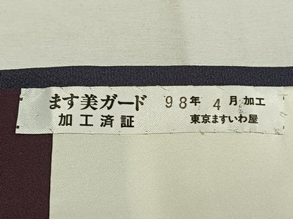 平和屋着物●上質な小紋　舞桜文　金彩　正絹　逸品　AABH5003fy