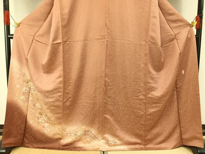 平和屋着物●訪問着　作家物　明翠　辻が花　絞り　暈し染め　金糸　正絹　逸品　AABH5008fy