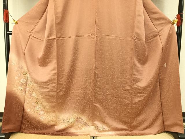 平和屋着物●訪問着　作家物　明翠　辻が花　絞り　暈し染め　金糸　正絹　逸品　AABH5008fy