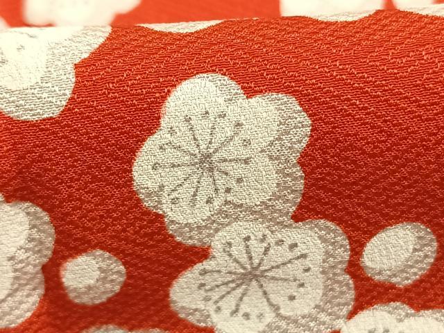 平和屋着物●アンティーク　大正ロマン　長襦袢　袷　舞桜文　半衿刺繍　正絹　逸品　AABH5010fy