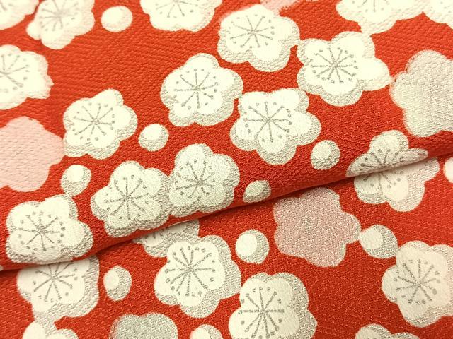 平和屋着物●アンティーク　大正ロマン　長襦袢　袷　舞桜文　半衿刺繍　正絹　逸品　AABH5010fy