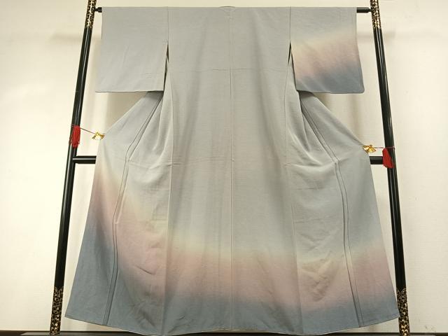 平和屋着物●訪問着　霞文　暈し染め　正絹　逸品　AABH5016fy
