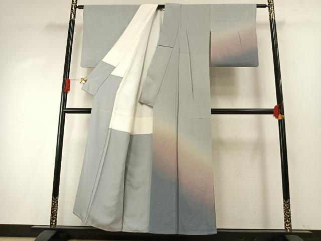 平和屋着物●訪問着　霞文　暈し染め　正絹　逸品　AABH5016fy