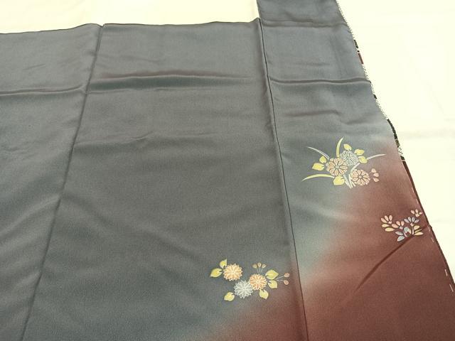 平和屋着物●訪問着　貝桶花鳥文　暈し染め　金彩　円舞袖　正絹　逸品　未使用　AABH5031fy