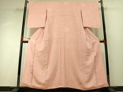 平和屋着物●上質な色無地　風景花地紋　虹色　正絹　逸品　AABH5032fy