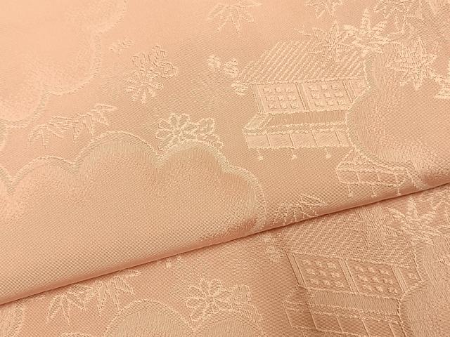 平和屋着物●上質な色無地　風景花地紋　虹色　正絹　逸品　AABH5032fy