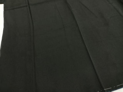 平和屋着物●男性　黒紋付　羽織セット　正絹　逸品　AABH5036fy