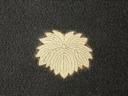 平和屋着物●アンティーク　大正ロマン　黒留袖　中国三大刺繍　相良刺繍　鶴　暈し染め　両褄　正絹　逸品　AABH5042fy
