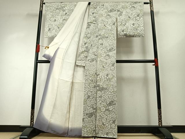 平和屋着物●上質な小紋　辻が花　暈し染め　正絹　逸品　AABH5047fy