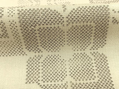 平和屋着物●お召　幾何学花文　正絹　逸品　AABH5052fy