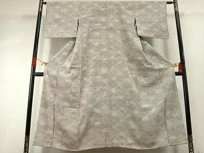 平和屋着物●上質な小紋　霞文　正絹　逸品　AABH5053fy