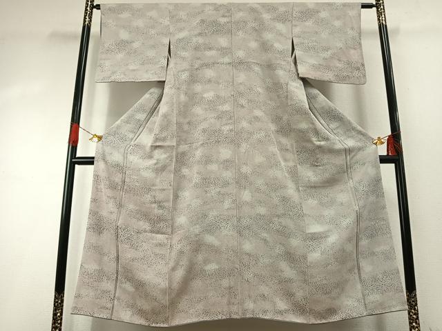 平和屋着物●上質な小紋　霞文　正絹　逸品　AABH5053fy