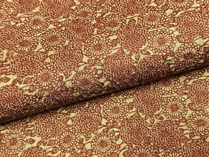 平和屋着物●上質な小紋　型染め　草花文　正絹　逸品　未使用　AABH5057fy