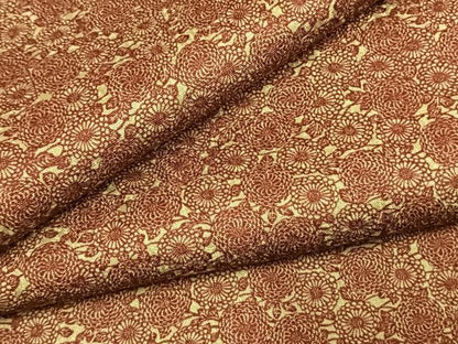 平和屋着物●上質な小紋　型染め　草花文　正絹　逸品　未使用　AABH5057fy