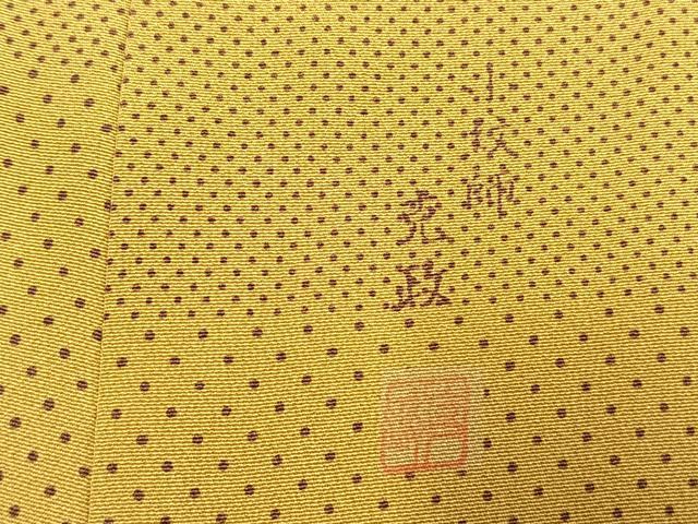 平和屋着物●小紋師　筒井克政　江戸小紋　市松行儀文　染と織たかはし　たとう紙付き　正絹　逸品　AABH5060fy