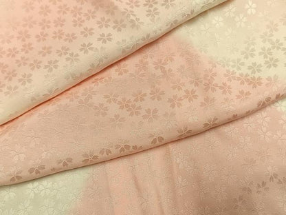 平和屋着物●長襦袢　無双仕立て　風景文　暈し染め　ローズカラー　正絹　逸品　AABH5063fy