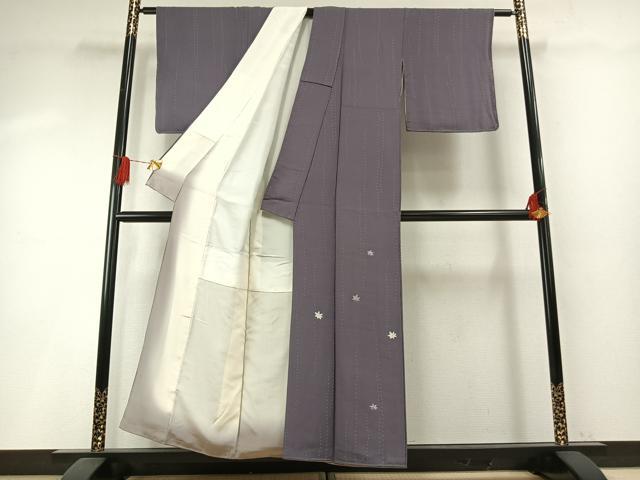 平和屋着物●訪問着　刺繍　舞葉文　楓　正絹　逸品　未使用　AABH5064fy