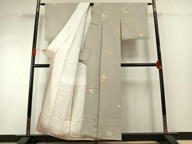 平和屋着物●上質な小紋　色紙花文　金彩　正絹　逸品　AABH5068fy