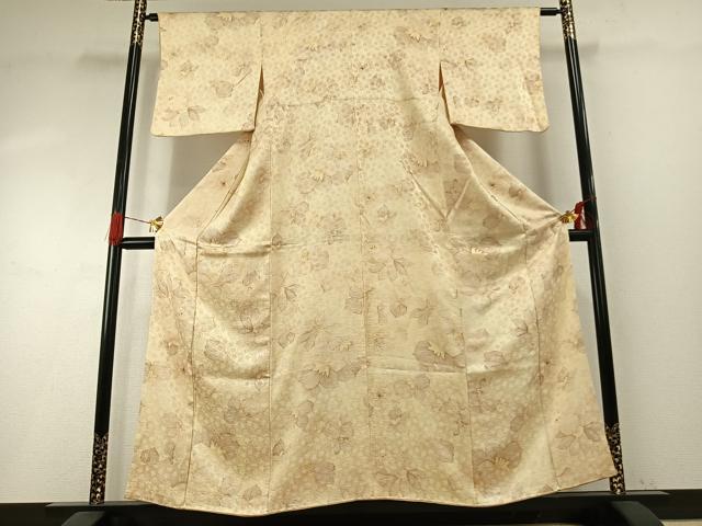 平和屋着物●上質な小紋　舞花文　小田急百貨店扱い　正絹　逸品　AABH5071fy