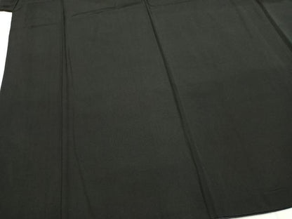 平和屋着物●男性　黒紋付　羽織セット　正絹　逸品　AABH5073fy