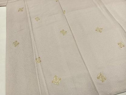 平和屋着物●上質な小紋　松　金彩　正絹　逸品　AABH5075fy