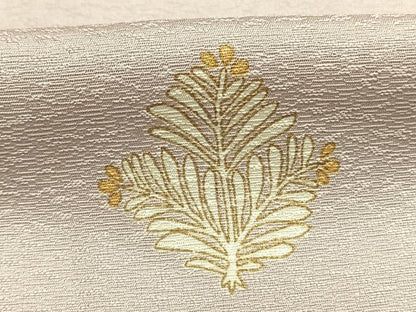 平和屋着物●上質な小紋　松　金彩　正絹　逸品　AABH5075fy