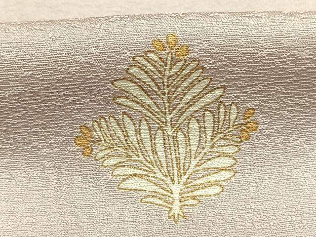 平和屋着物●上質な小紋　松　金彩　正絹　逸品　AABH5075fy