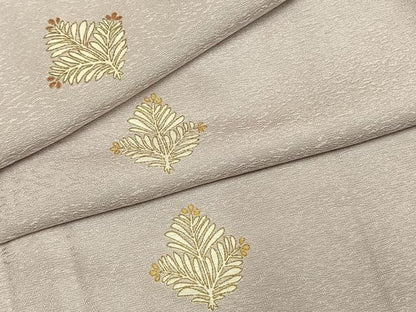 平和屋着物●上質な小紋　松　金彩　正絹　逸品　AABH5075fy