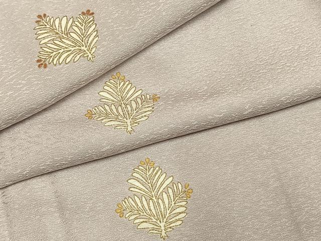 平和屋着物●上質な小紋　松　金彩　正絹　逸品　AABH5075fy