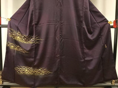 平和屋着物●人間国宝　福田喜三郎　訪問着　駒刺繍　露芝文　暈し染め　金彩　正絹　逸品　AABH5078fy