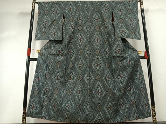 平和屋着物●本場大島紬　割り込み絣　正絹　逸品　AABH5082fy