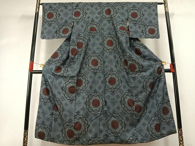 平和屋着物●本場大島紬　割り込み絣　正絹　逸品　AABH5084fy