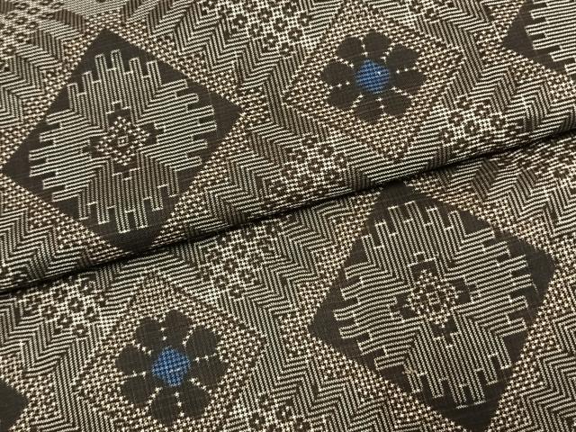 平和屋着物●本場大島紬　龍郷絣　正絹　逸品　AABH5085fy