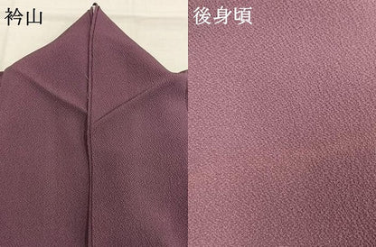 平和屋着物●上質な色無地　京紫色　正絹　逸品　AABH5092fy