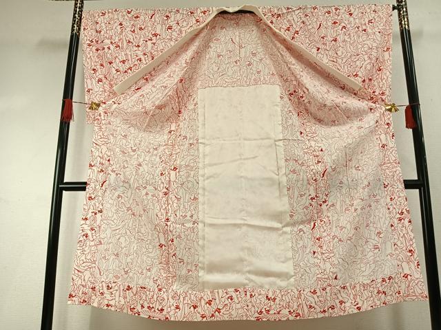 平和屋着物●長襦袢　無双仕立て　女人文　正絹　逸品　AABH5103fy