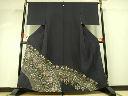 平和屋着物●訪問着　駒刺繍　吉祥花文　金彩　ますいわ屋扱い　正絹　逸品　AABH5108fy