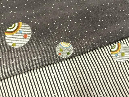 平和屋着物●訪問着　刺繍　丸文　金糸　正絹　逸品　AABH5111fy