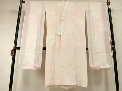 平和屋着物●振袖用長襦袢　袷　雪輪花地紋　正絹　逸品　AABH5116fy