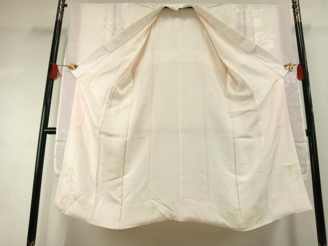 平和屋着物●振袖用長襦袢　袷　雪輪花地紋　正絹　逸品　AABH5116fy