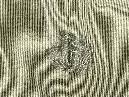 平和屋着物●寺山存男　江戸小紋　万筋　緑色×白色　正絹　逸品　AABH5124fy