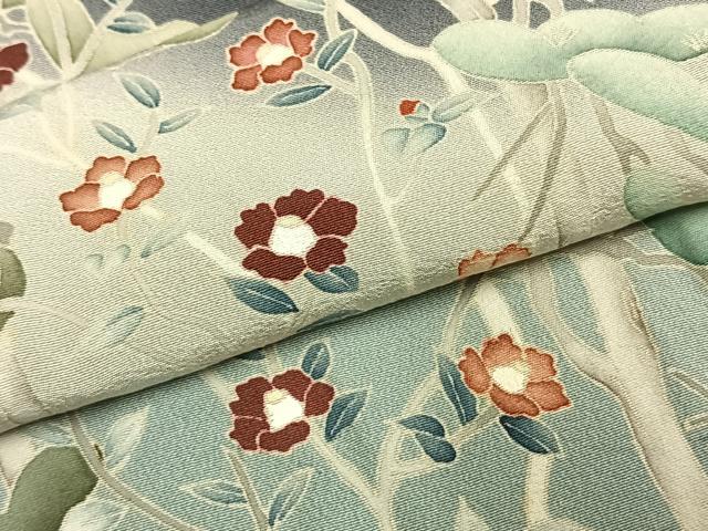 平和屋着物●本加賀友禅作家　芦原敏成　黒留袖　松竹梅　暈し染め　正絹　逸品　AABH5128fy