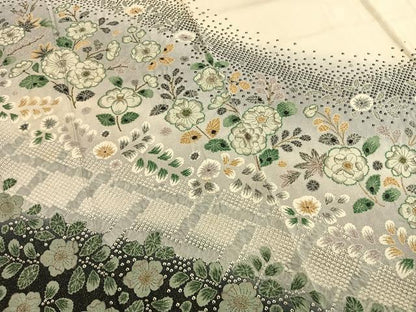 平和屋着物●訪問着　辻が花　暈し染め　金通し地　正絹　逸品　AABH5131fy