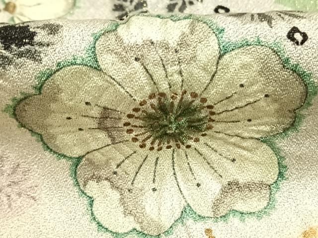 平和屋着物●訪問着　辻が花　暈し染め　金通し地　正絹　逸品　AABH5131fy