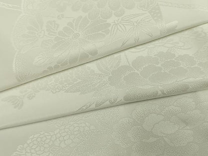平和屋着物●長襦袢　無双仕立て　扇面花地紋　洗える着物　AABH5136fy