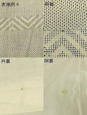平和屋着物●本場大島紬　白大島　一元絣　幾何学文様　正絹　逸品　AABH5139fy