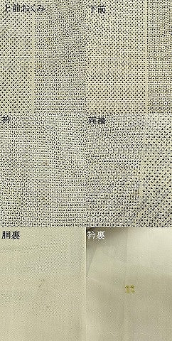平和屋着物●本場大島紬　白大島　150亀甲　間道　正絹　逸品　AABH5140fy