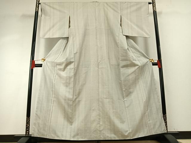 平和屋着物●本場大島紬　白大島　150亀甲　間道　正絹　逸品　AABH5140fy