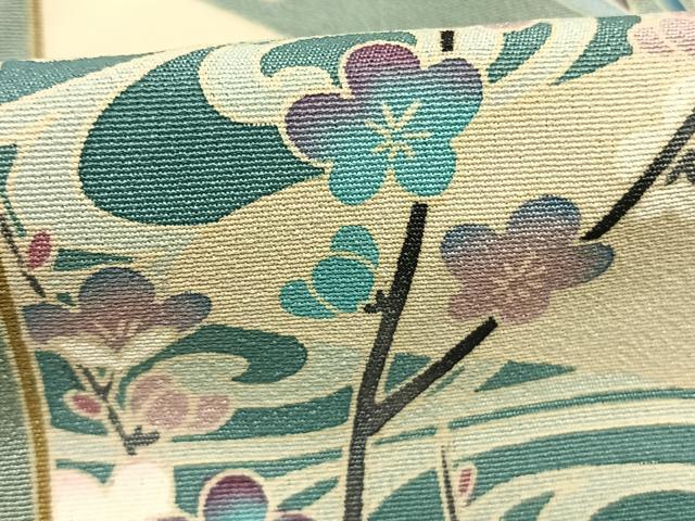 平和屋着物○訪問着 友禅 作家物 松竹梅 暈し染め 正絹 逸品 AABH5142fy